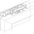 Fitting Set for Sliding Metal Interior Doors Hawa-Junior 80/M Top hung system For 1 door 940.84.002