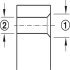 Drill Bit for Confirmat One-Piece Connector 1st step Ø 5 mm drill hole (blind hole) 2nd step Ø 7 mm shank (through hole) - view 3