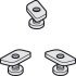 Hawa Junior 40 Track Fixing Set Glv Steel 940.40.099