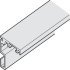 Side Fixing Profiles for Hawa-Junior Top Tracks For glass door systems For Hawa-Junior 80 length 2500 mm 940.80.271