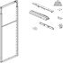 Larder Unit Complete Set Centre Mounting Height Adjustable For cabinet width 300 mm basket width 230 mm chrome/white base - view 3