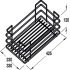 Larder Unit Complete Set Centre Mounting Height Adjustable For cabinet width 300 mm basket width 230 mm chrome wire - view 3