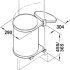 Hailo Mono SO 400 Bin Hinged 15L Stainless Steel - view 2