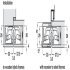 3D Hinge 180° Mild Steel Tectus TE 527 3-way continuous adjustment Polished nickel - view 3