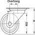 D100mm Castor Swivel without Brake Plastic Galvanised - view 4