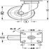 D75mm Castor Fixed without Brake Plastic Galvanised - view 3