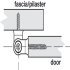 Hinge Set Heavy Duty Cubicle Fittings for 17-21 mm Board Partitions Aluminium Satin anodised finish - view 3