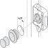 Push Lock Rosette for 19 and 25 mm Push-Lock Knobs Matt nickel plated - view 5