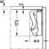 Single Door Flap Fitting Complete Set Free Space 1.11 90° or 107° opening angle Model C light grey - view 5