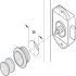 Push Button Lock with Push Button Locking Backset 25 mm Backset 25 mm Brown - view 4