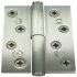 Butt Hinge Concealed Bearing Lift Off 102 x 76 mm Grade 304 Stainless Steel Staggered hole pattern Square corners clockwise closing satin 926.91.240