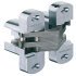 Concealed Mortice Hinge Zinc Alloy Startec size 94 mm Matt chrome 927.97.000