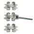 Concealed Door Closer Kit Zinc Alloy with Plated Steel Links Soss For interior doors Satin brass plated 927.50.205