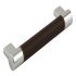 Domino Bar Handle Zinc Alloy Polished Chrome/Black 160mm Fixing Centres 113.98.233