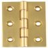 Butt Hinge DPBW Brass Square corners Length x width: 76 x 50 mm polished 926.83.238