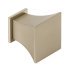 Knob with Backplate Zinc Alloy 30 x 30 mm Augusta Stainless steel effect 110.35.392