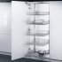 Swing Out Larder Unit For Cabinet Width 450-600 mm Saphir Mesh Baskets VS TAL Gate Centre mounting height adjustable For cabinet width 450 mm basket width 350 mm installed height 1900-2140 mm 5 baskets included 549.57.274