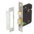 Bathroom Lock Mortice Latchbolt Operated by Lever Handles Deadbolt by Turn/Emergency Release Backset 44 mm case size 64 mm brass plated 911.02.586