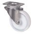 Swivel Single Wheel Castor without Brake Ø 100 mm Plate Fixing Wheel Ø 100 mm load capacity 200 kg 670.04.002