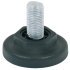 Base Leveller with Hexagonal Nut and M8 x 22 mm Threaded Bolt Plastic Black Ø 30 mm base height 14 mm 651.09.322
