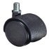 Swivel Twin Wheel Castor Ø 40-50 mm Hooded M8 Thread Fixing Wheel Ø 50 mm with brake load capacity 45 kg 660.66.353