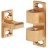 Twin Ball Catch for Screw Fixing Height: 43 mm bright brass 244.20.014