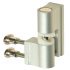 Hinge Set Heavy Duty Cubicle Fittings for 17-21 mm Board Partitions Aluminium Satin anodised finish 980.07.921