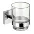 Tumbler and Holder Height 96 mm x Width 67 mm x Depth 118 mm Chester Chrome plated finish 580.88.061