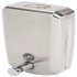 Soap Dispenser for Wall Mounting Non-drip one shot action Satin stainless steel front with chrome sides 980.78.260