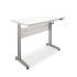 Electric Height Adjustable Desk Frame Frame Set for 2 Leg Workstation Load carrying capacity (including desktop) 70 kg Silver RAL 9006 finish 630.43.900
