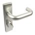 Lever Handles on Backplates for Bathroom Lock Ø 20 mm Aluminium With WC release and inside turn Satin anodised 905.99.923