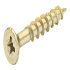 Spax Chipboard Screw, Countersunk Head, PZ, Partially Threaded, Yellow Chromatized, 5 x 90 mm 018.01.492