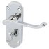 Lever Handles on Backplates for Bathroom Lock 167 mm Zinc Alloy Designed for interior doors Polished chrome 901.99.994