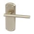 Lever Handles on Backplates for Latch Zinc Alloy Varthen Designed for interior doors Satin nickel 901.78.321
