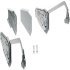 Bi-Fold Lift Up Fitting for 2-Piece Same Size Wooden/Aluminium-Frame Flaps Free Fold For two-piece flaps with division 1:1 made from wood or with aluminium frame For cabinet height 840-910 mm for flap weight 4.7-8.9 kg grey - view 3