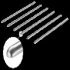 Hot Rods for Protecting Worktops Self Adhesive Zinc alloy Length 450 mm 808.90.091