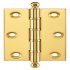 Butt Hinge Ball Finial 76 x 50 mm Brass Polished and lacquered brass 926.23.158