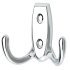 Coat Hook Double Face Fixing Zinc Alloy Hole Centres 20 mm Polished chrome plated 855.00.033