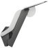 Single Door Flap Fitting Complete Set Free Space 1.11 90° or 107° opening angle Model D anthracite 372.27.352