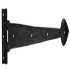 Working Strap Hinge Cast Iron Arrow-Type Black antique Length 390 mm x Height 102 mm 926.33.710