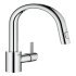 Tap Single Lever Mixer Pull Out Spray C-Spout Grohe Concetto Brushed super steel 569.24.150