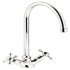 Mixer Tap Dual Lever C-Spout Abode Burford Polished chrome - AT2170 569.96.210