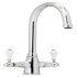 Mixer Tap Dual Lever C-Spout Abode Ludlow Polished chrome - AT1026 569.96.220