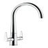 Mixer Tap Dual Lever C-Spout Abode Coniq R Polished chrome - AT2123 569.96.270