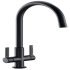Mixer Tap Dual Lever C-Spout Abode Pico Matt black - AT2095 569.96.300
