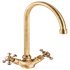 Mixer Tap Dual Lever C-Spout Abode Burford Antique brass - AT2172 569.96.510