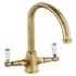 Mixer Tap Dual Lever C-Spout Abode Ludlow Antique brass - AT1028 569.96.520