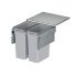 Pull Out Waste Bin 600 mm Vauth-Sagel VS ENVI Space XX Pro S / Pro With synchronised over extension runners For cabinet width 600 mm depth 515 mm 2x 44 litres - silver - view 2