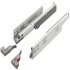 Concealed Drawer Runners Full Extension Load Capacity 30 kg Häfele Matrix Runner UM A Under mounted with self closing and soft closing mechanisms Drawer length 270 mm extension length 258 mm cabinet depth 288 mm 433.03.750