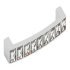 Crystal D Pull Handle Zinc Alloy Polished Chrome 128mm Fixing Centres 103.29.222